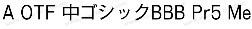 A OTF 中ゴシックBBB Pr5 Medium字体转换